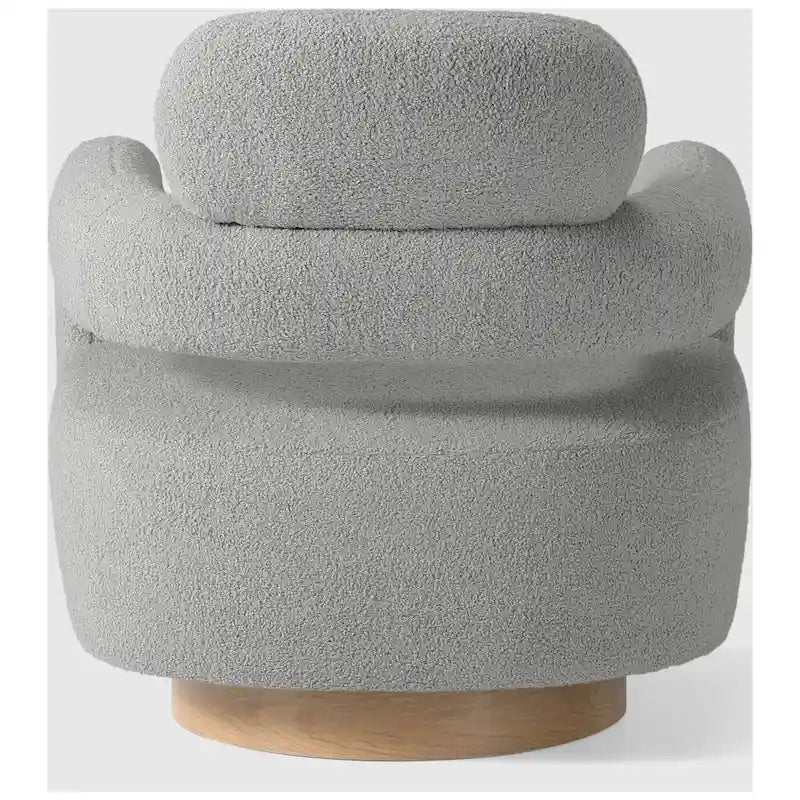 Sherpa Swivel Barrel Accent Chair with Round Metal Base, Set of 2, 8 Colors