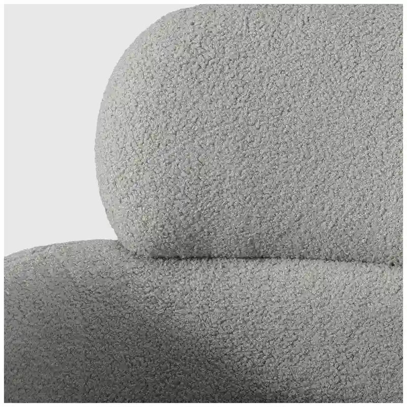 Sherpa Swivel Barrel Accent Chair with Round Metal Base, Set of 2, 8 Colors