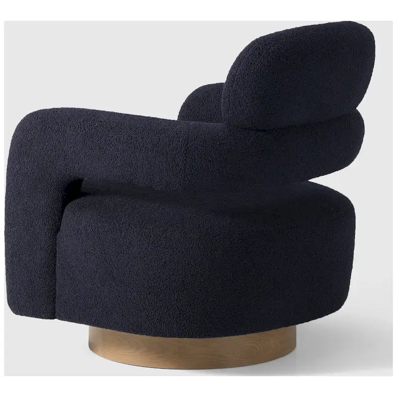 Sherpa Swivel Barrel Accent Chair with Round Metal Base, Set of 2, 8 Colors