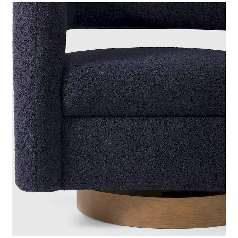 Sherpa Swivel Barrel Accent Chair with Round Metal Base, Set of 2, 8 Colors