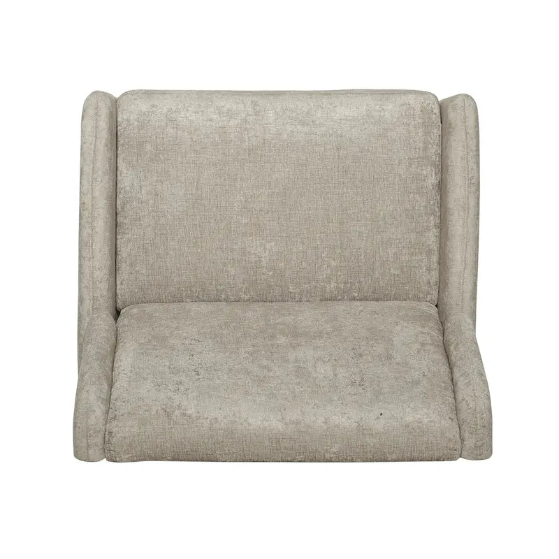 Oversized Textured Fabric Pushback Recliner Chair for Living Room, Beige Navy Blue Grey