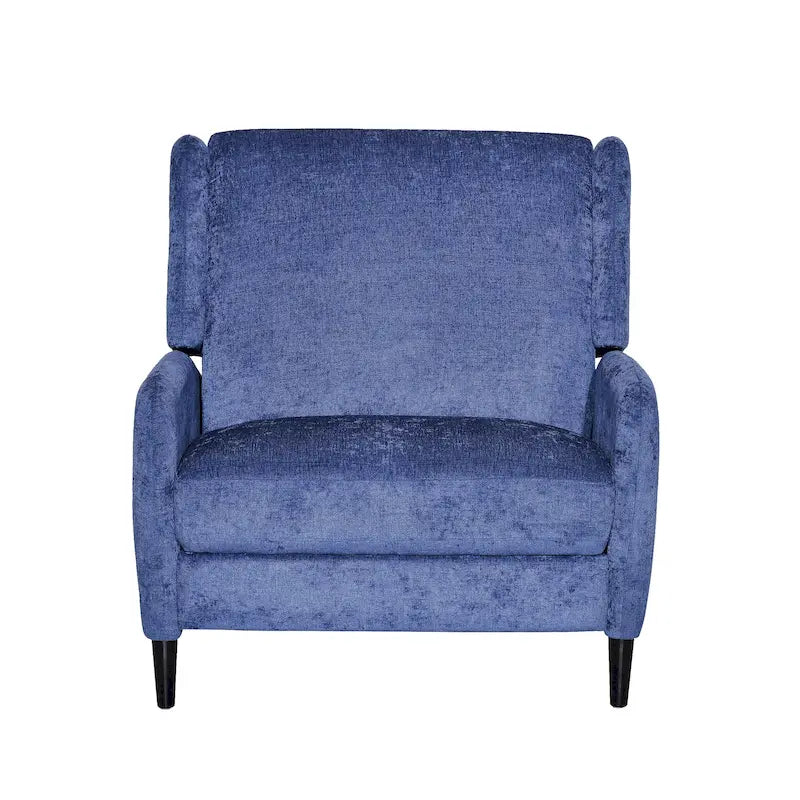 Oversized Textured Fabric Pushback Recliner Chair for Living Room, Beige Navy Blue Grey