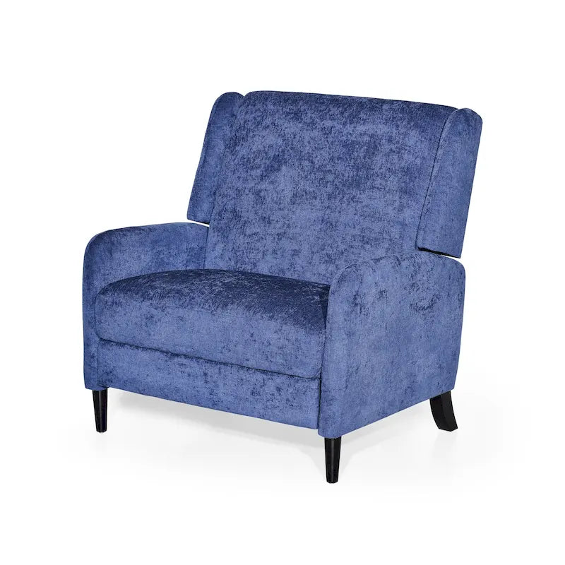 Oversized Textured Fabric Pushback Recliner Chair for Living Room, Beige Navy Blue Grey