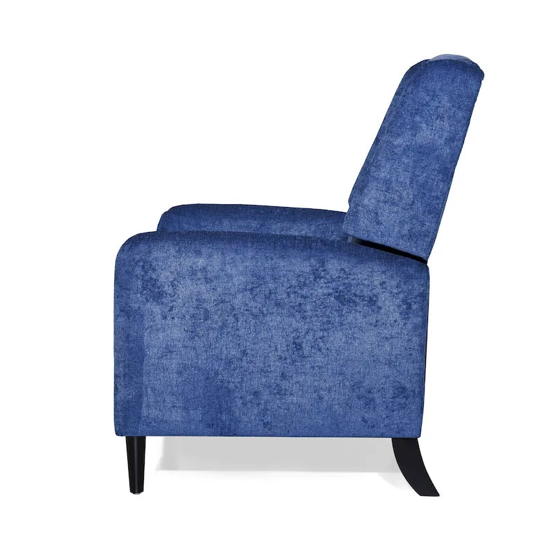Oversized Textured Fabric Pushback Recliner Chair for Living Room, Beige Navy Blue Grey