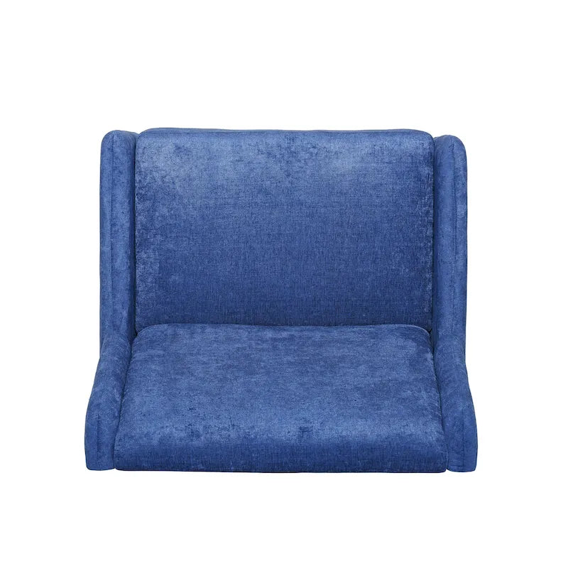 Oversized Textured Fabric Pushback Recliner Chair for Living Room, Beige Navy Blue Grey