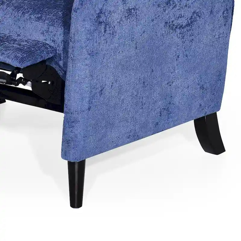 Oversized Textured Fabric Pushback Recliner Chair for Living Room, Beige Navy Blue Grey