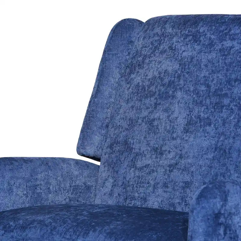 Oversized Textured Fabric Pushback Recliner Chair for Living Room, Beige Navy Blue Grey