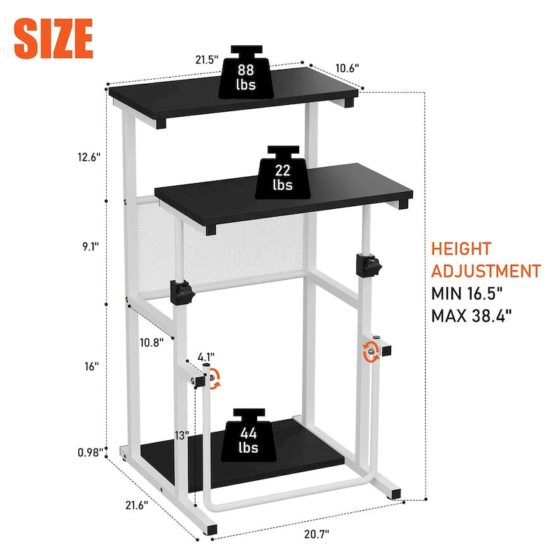 Futzca Standing Desk, Adjustable Height Laptop Table