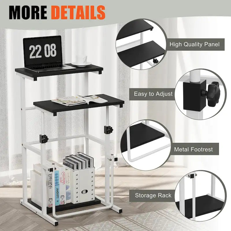 Futzca Standing Desk, Adjustable Height Laptop Table