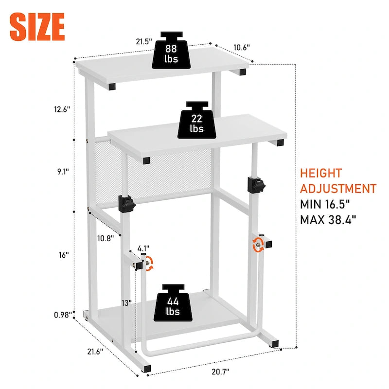Futzca Standing Desk, Adjustable Height Laptop Table