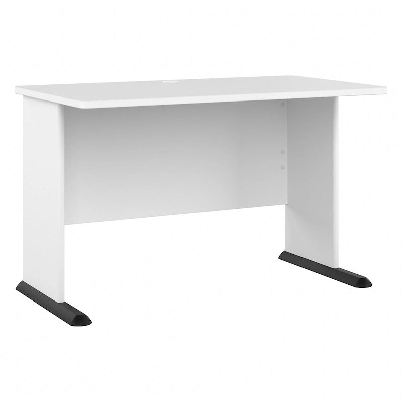 48-Inch Computer Desk with Wire Management Grommet, ANSI/BIFMA Certified, Storm Gray White Platinum
