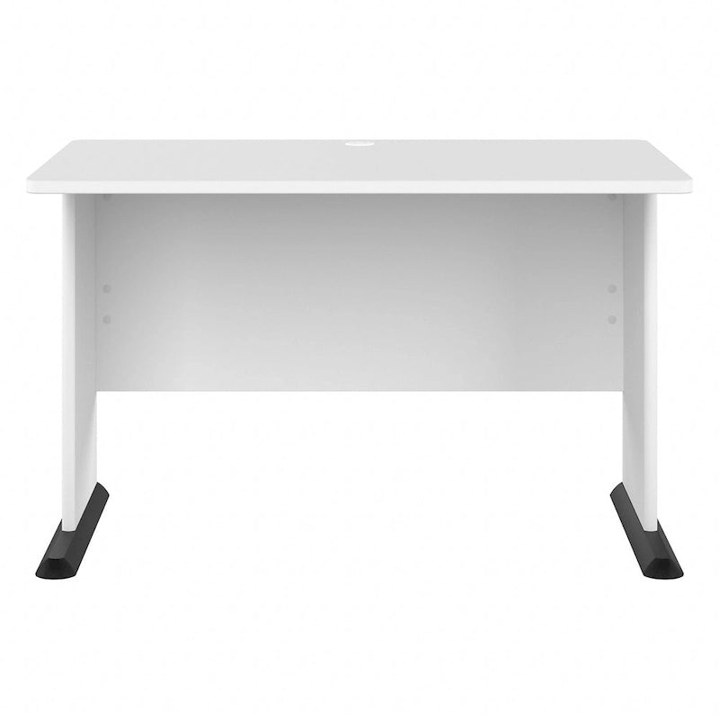 48-Inch Computer Desk with Wire Management Grommet, ANSI/BIFMA Certified, Storm Gray White Platinum