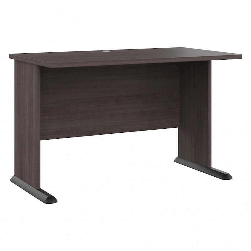 48-Inch Computer Desk with Wire Management Grommet, ANSI/BIFMA Certified, Storm Gray White Platinum