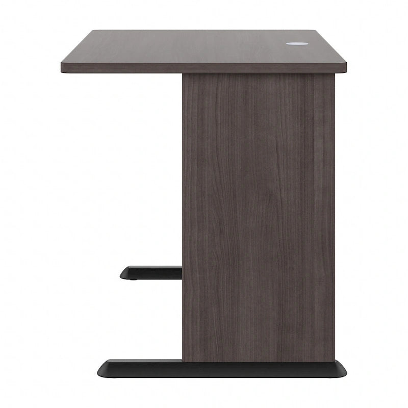 48-Inch Computer Desk with Wire Management Grommet, ANSI/BIFMA Certified, Storm Gray White Platinum
