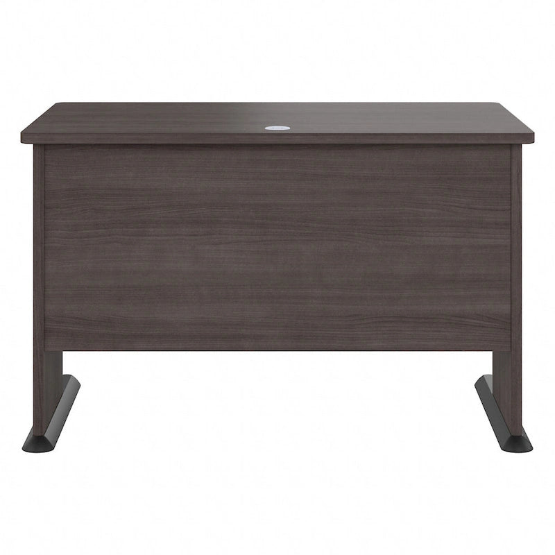 48-Inch Computer Desk with Wire Management Grommet, ANSI/BIFMA Certified, Storm Gray White Platinum