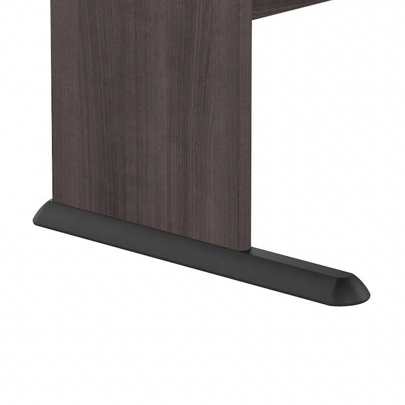 48-Inch Computer Desk with Wire Management Grommet, ANSI/BIFMA Certified, Storm Gray White Platinum