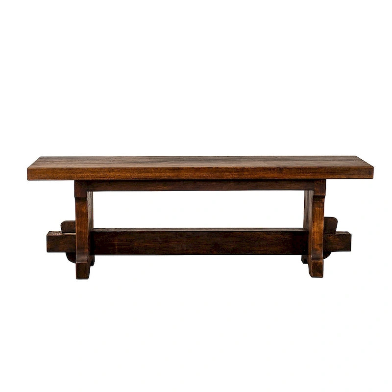 Handmade Reclaimed Barn Wood Indoor Bench, Rustic Brown, 54 or 72 Inch
