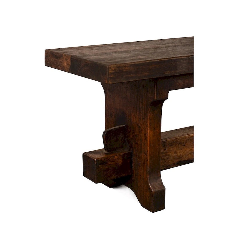 Handmade Reclaimed Barn Wood Indoor Bench, Rustic Brown, 54 or 72 Inch