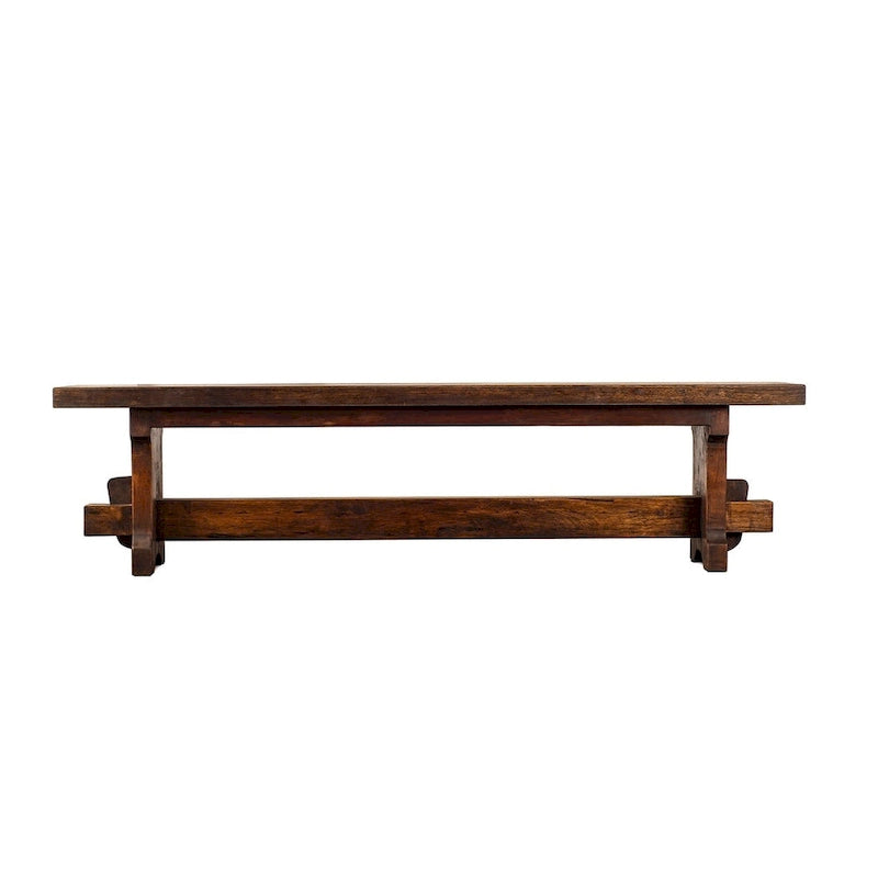 Handmade Reclaimed Barn Wood Indoor Bench, Rustic Brown, 54 or 72 Inch