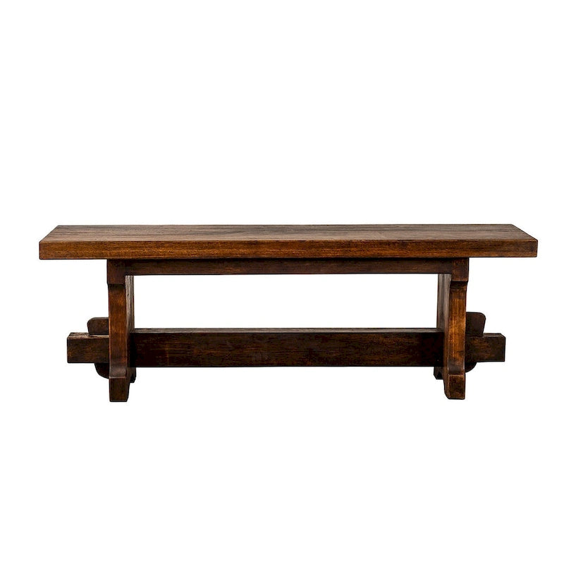 Handmade Reclaimed Barn Wood Indoor Bench, Rustic Brown, 54 or 72 Inch
