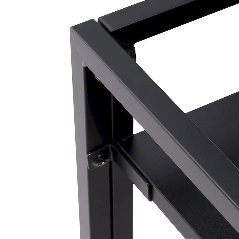 Portable Folding Computer Desk with Guardrail, Black and Brown Options