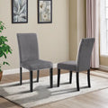 Velvet Parsons Dining Chair with Chrome Nailhead Trim, Set of 2, 3 Colors