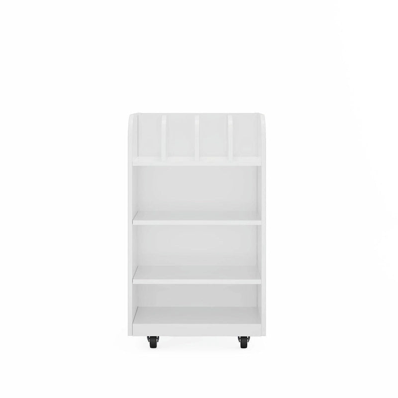 4-Tier Kitchen Island Cart with Spice Rack & Locking Casters