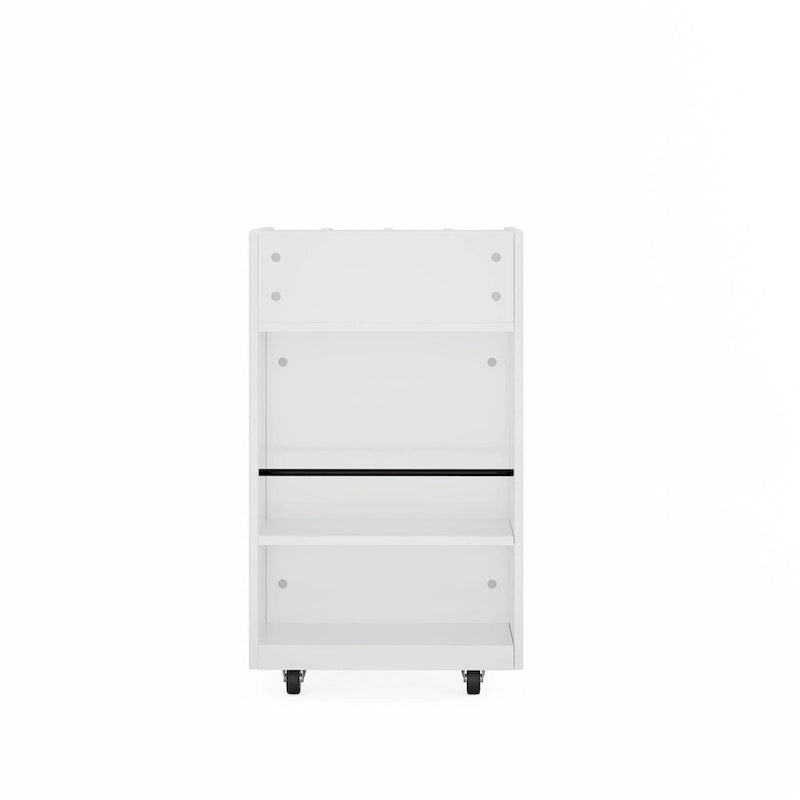 4-Tier Kitchen Island Cart with Spice Rack & Locking Casters