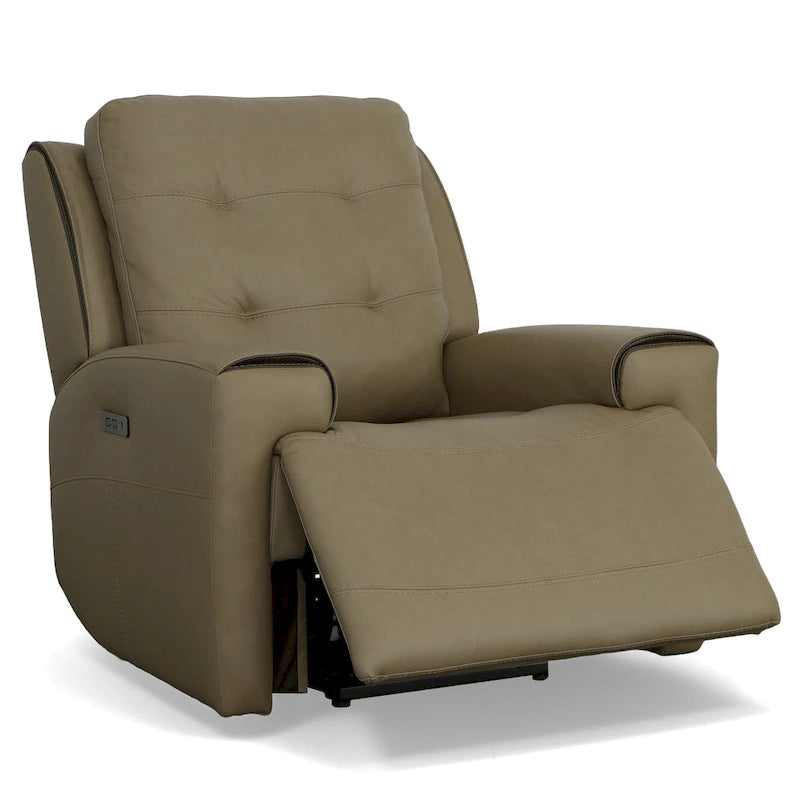 Zero Gravity Power Recliner with Adjustable Headrest and USB Charging Ports, Charcoal Khaki