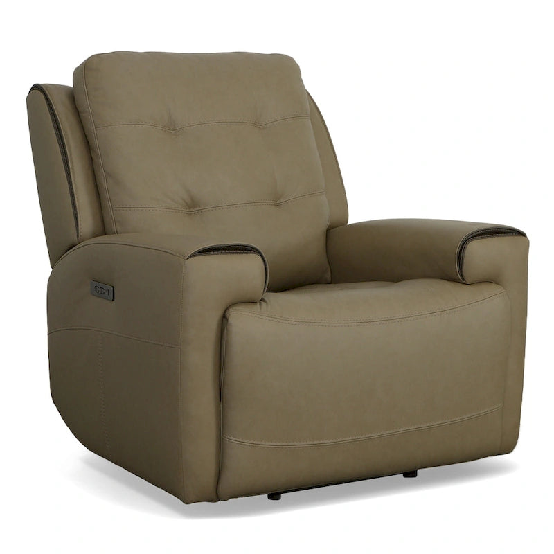 Zero Gravity Power Recliner with Adjustable Headrest and USB Charging Ports, Charcoal Khaki