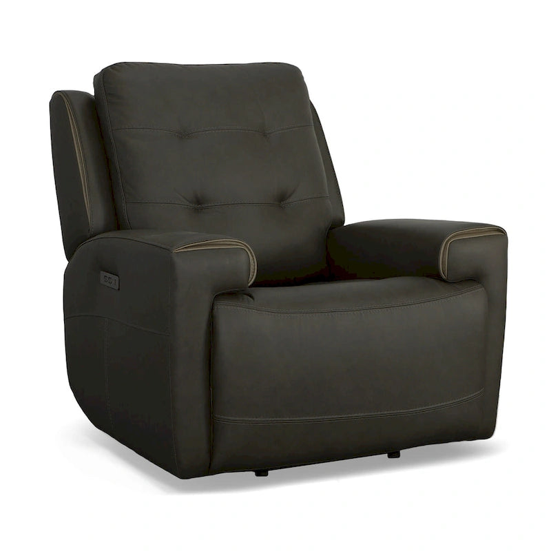 Zero Gravity Power Recliner with Adjustable Headrest and USB Charging Ports, Charcoal Khaki
