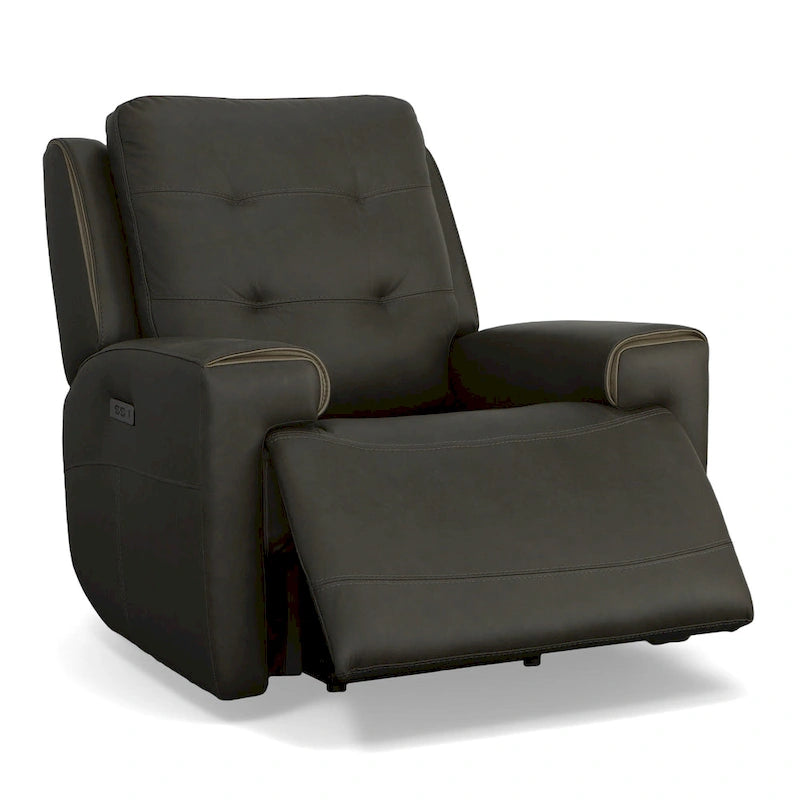 Zero Gravity Power Recliner with Adjustable Headrest and USB Charging Ports, Charcoal Khaki