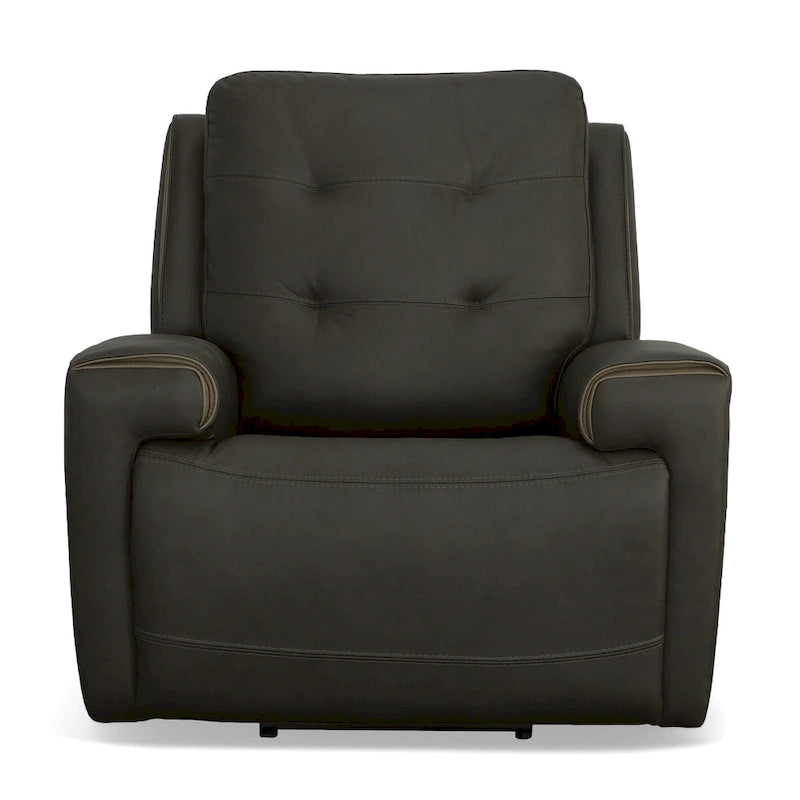 Zero Gravity Power Recliner with Adjustable Headrest and USB Charging Ports, Charcoal Khaki