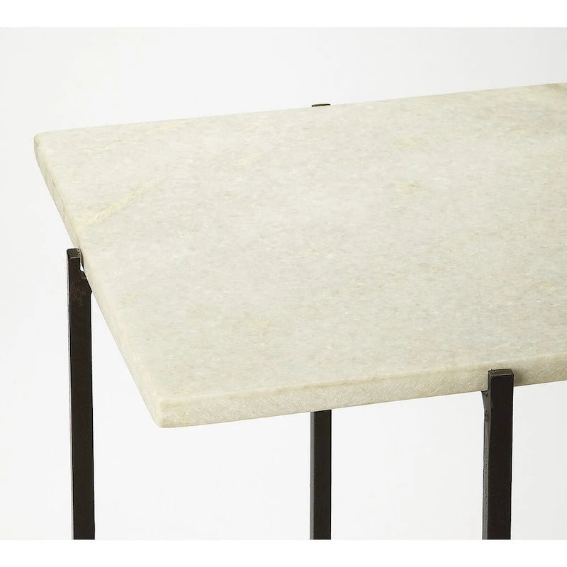 Nigella square Marble & Metal Accent Table