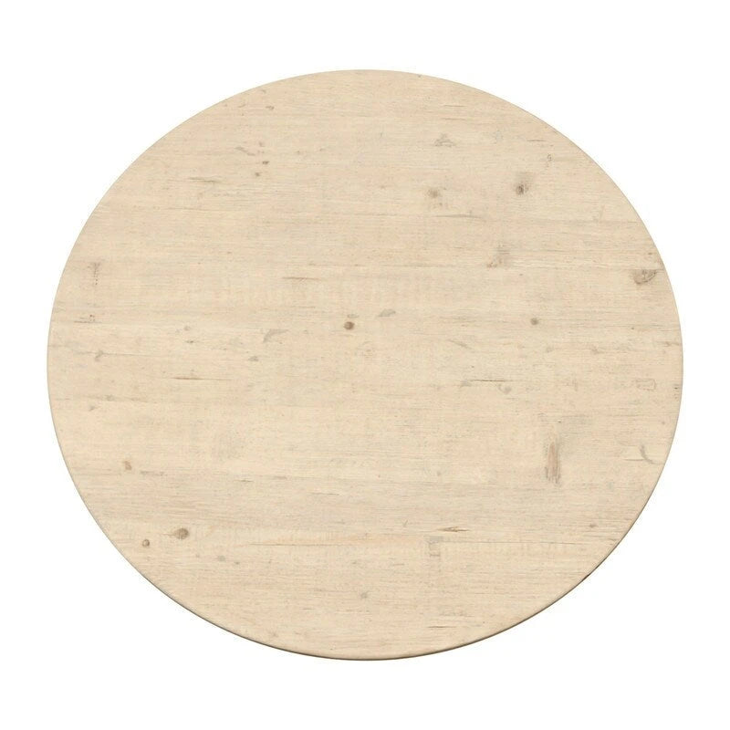 39 Pedestal Round Table Weathered Natural